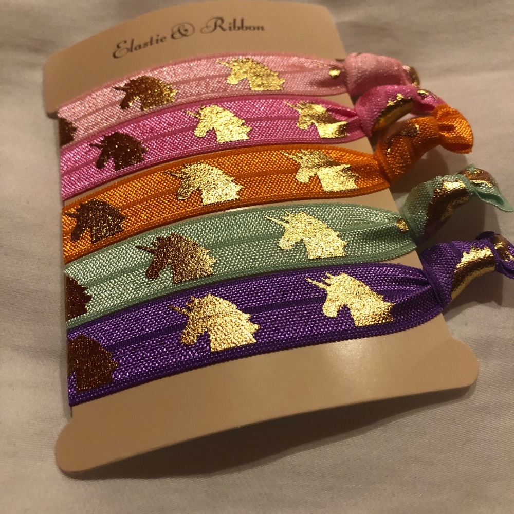 🦄 hair ties!!! Never been worn!!